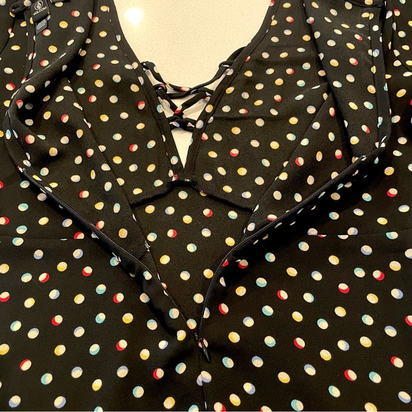 Volcom Colored Polka Dot Dress!! Cute with tapered waist! NWT! - Picture 9 of 12